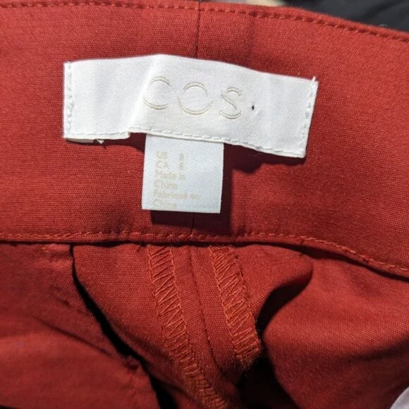 COS Red Ankle Cropped Pants - Picture 4 of 14